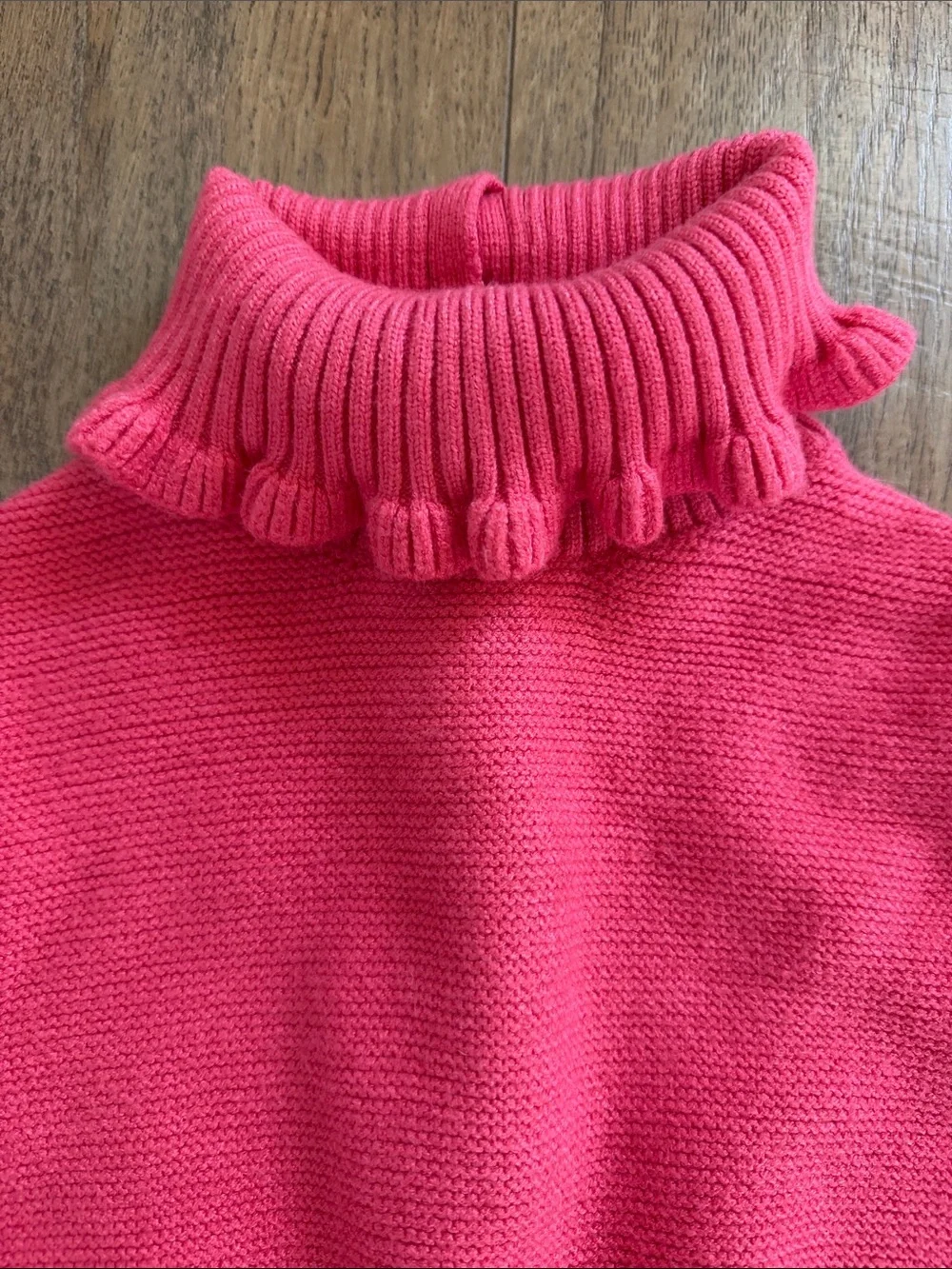 Janie and Jack Hot Pink Ruffle Turtleneck Knit Dress